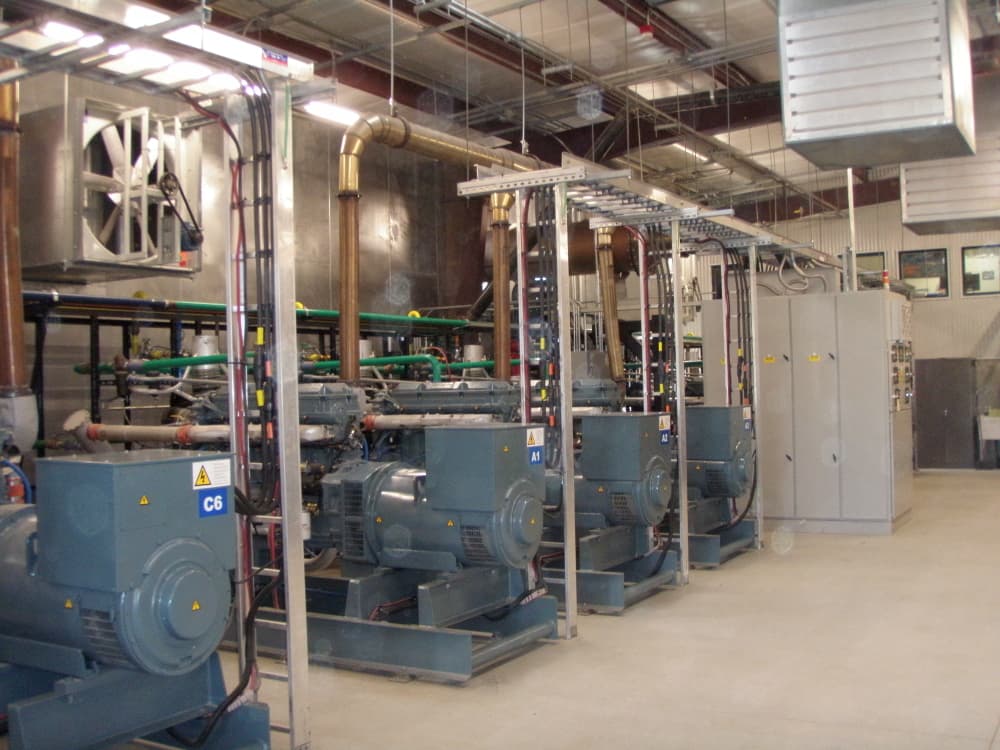 Interior equipment and power distribution inside the bio-energy facility
